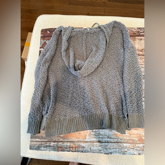 Miracle Textured Gray Sweater Hoodie - Picture 4 of 4